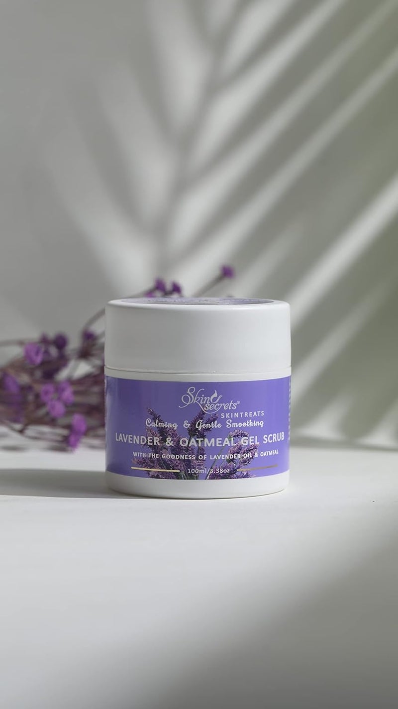 Skin Secrets Lavender Oatmeal Gel Scrub with Lavender Oil 100gm Paraben Silicone Free - Image 5