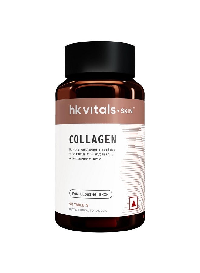 HEALTHKART أقراص كولاجين هيلث كارت hk فيتالز (90 قرص) | 3000 ملغ | ببتيدات كولاجين بحرية | فيتامين C و E و البيوتين مع ببتيدات مهدرجة - Image 1