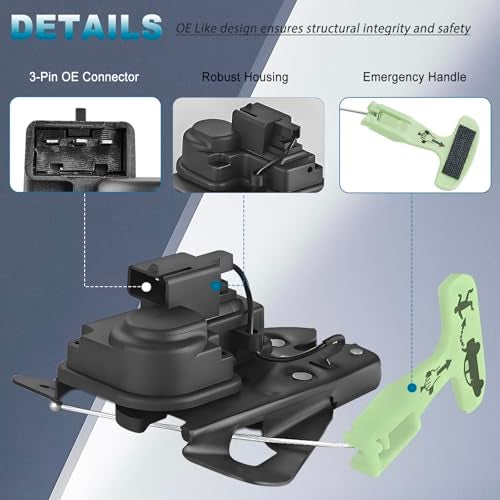 GELAIDI Trunk Lock Latch Actuator Motor Fit for Dodge Charger 2006-2018, Chrysler 300 2005-2018 OEM 5056244AA 5056244AB -Tailgate Rear Truck Lock Assembly Trunk Actuator - Image 3
