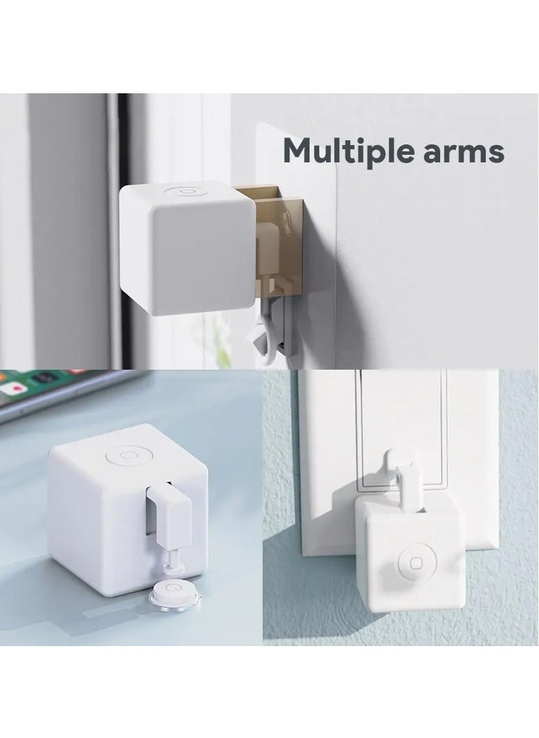 Fingerbot Plus Smart Button, Compact And Durable Smart Switch Pusher Bot, Bluetooth Finger Robot Remote Control, App And Timer Control Smart Robot Button, (1pc, Zigbee White)