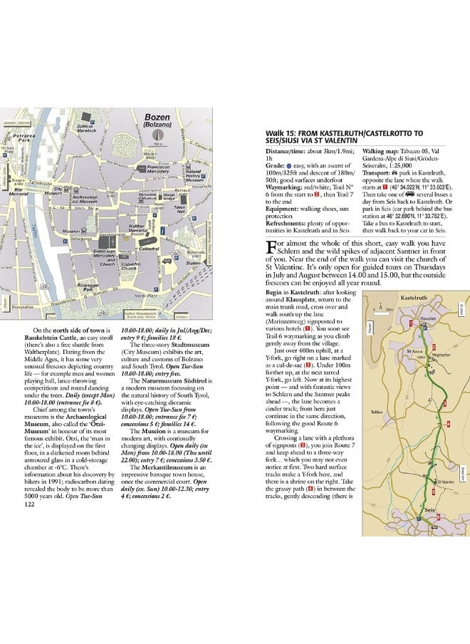 Dolomites Sunflower Walking Guide Vol 1 - North and West: 35 long and short walks with detailed maps and GPS covering North and West including Scillar/Schlern and Catinaccio/Rosengarten  - Image 3