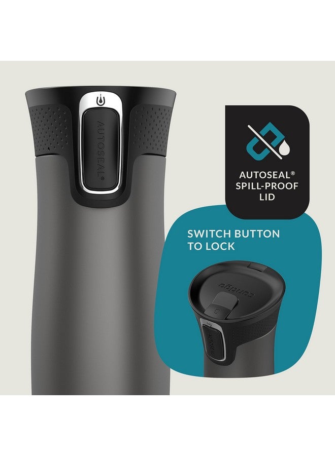 Contigo Contigo West Loop 2.0 Leak-Proof Spill-Proof Insulated Stainless Steel Travel Mug, 16oz., 2 Pack, Agave Metallic & Sake Metallic  - Image 1