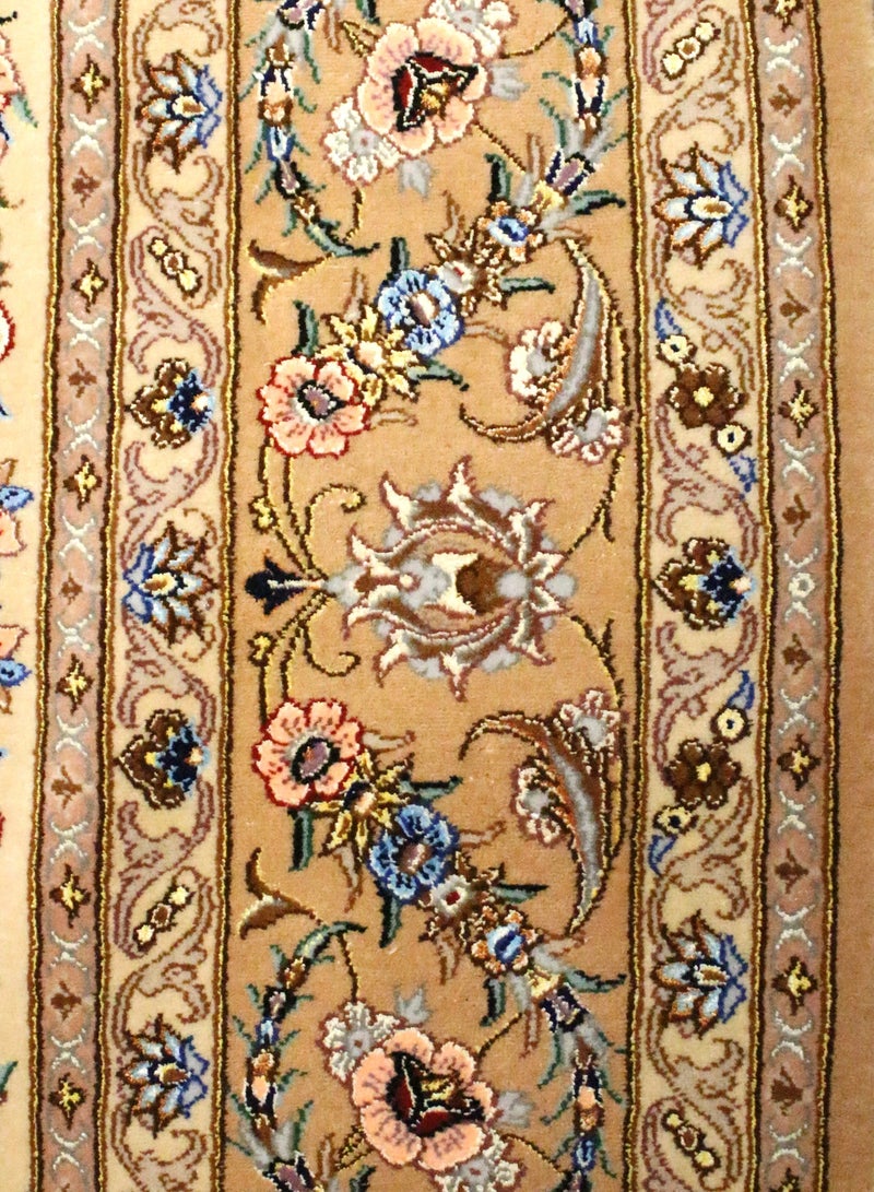 سجادة أصفهان الفاخرة المصنوعة يدويًا، جودة عالية، مقاس 230 سم × 155 سم، تصميم فارسي تقليدي - Image 4