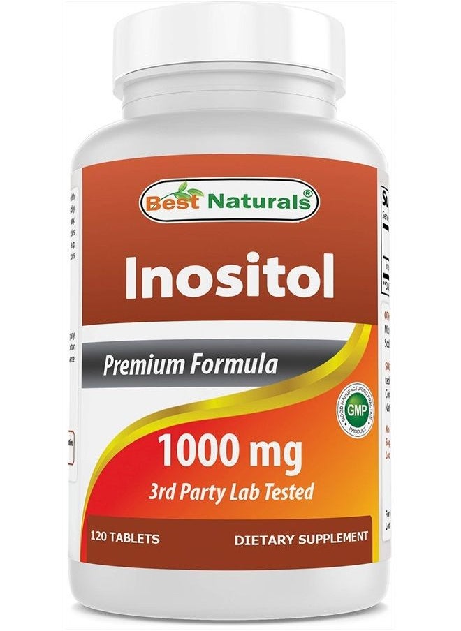 Best Naturals - Inositol 1000mg 120 Tablets - Also Called Vitamin B8 - Image 1