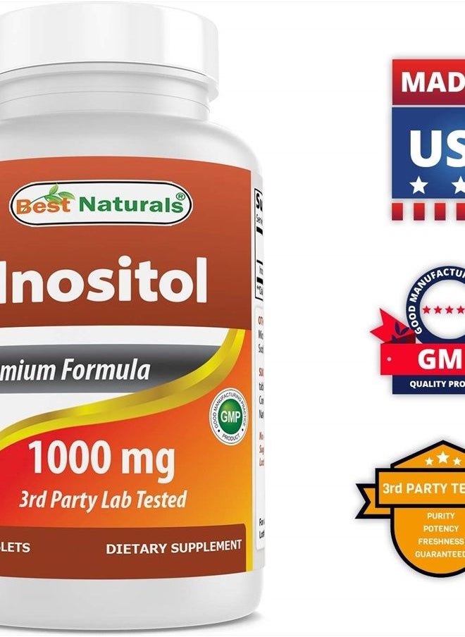 Best Naturals - Inositol 1000mg 120 Tablets - Also Called Vitamin B8 - Image 1