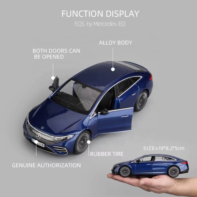 Maisto Merck Figure 1:27 Mercedes-Benz EQS New Energy Vehicle Simulation Alloy Model (dark gray) - Image 3