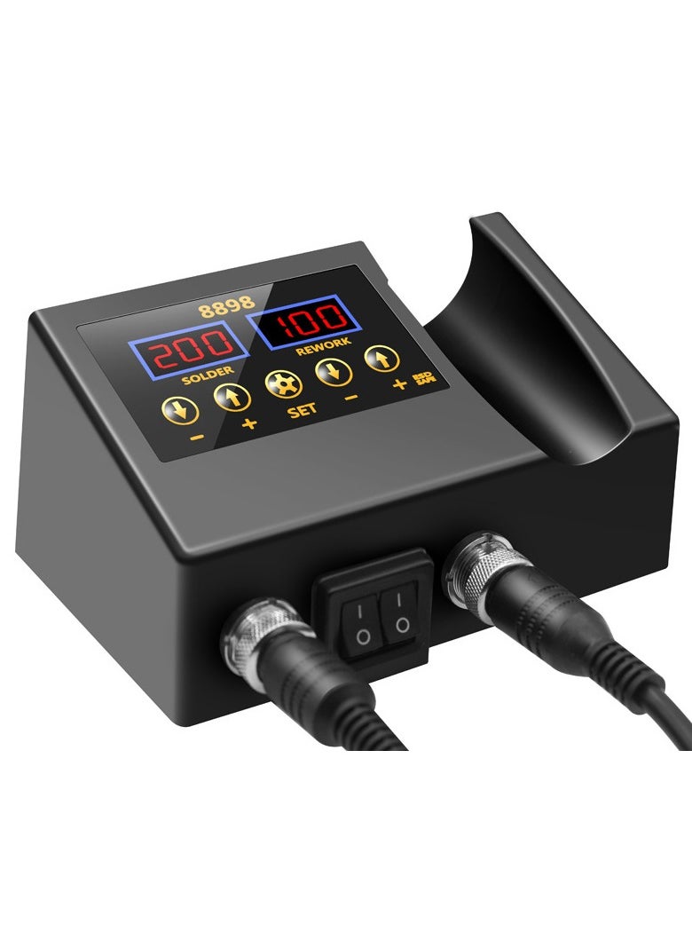 Generic Soldering Station, 2 in 1 SMD Hot Air Rework and Soldering Iron Kit with °f /°c Hot Air Gun Cool/hot Air Conversion, Soldering Kit  - Image 2