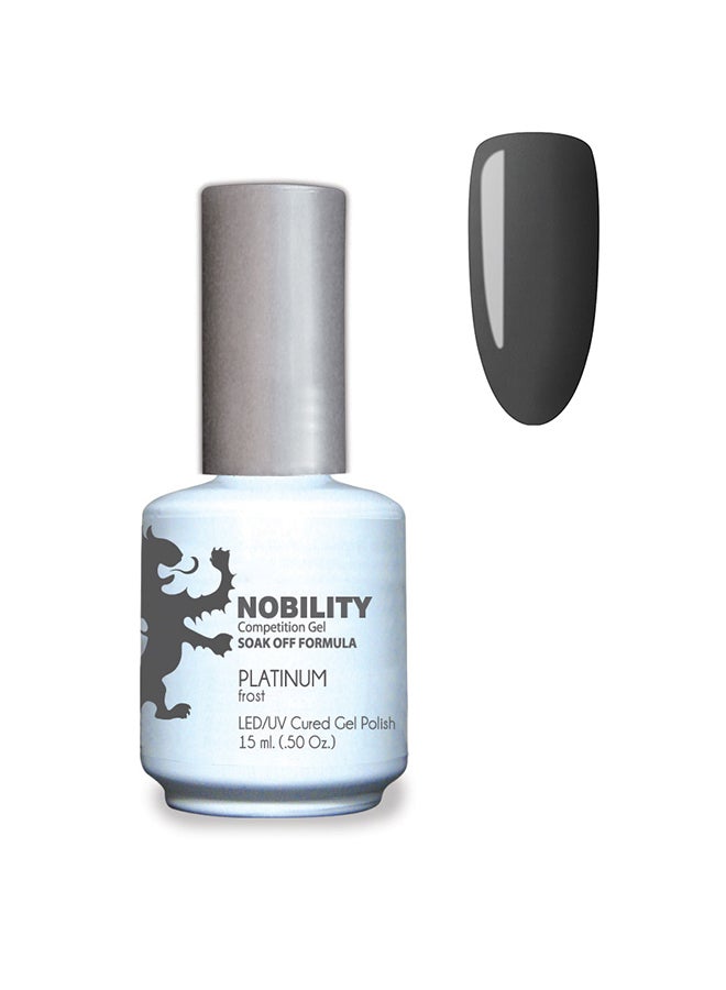 Lechat Gel Nail Polish 15 ml, Long Lasting, Chip Resistant, Requires Drying Under UV Led Lamp Platinum Nbgp08