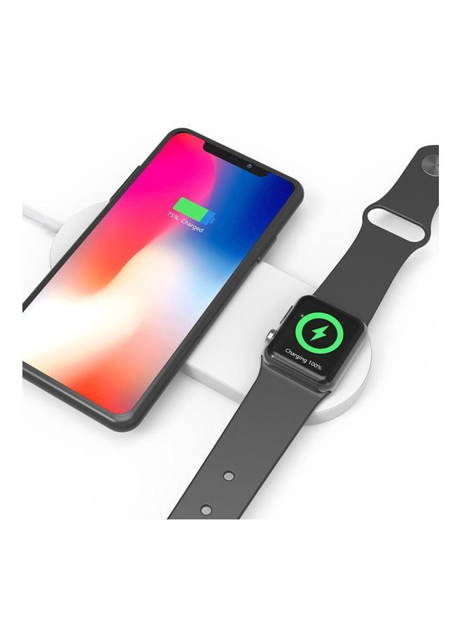 Loquat 2-In-1 Mini Airpower Wireless Fast Charger White - Image 2