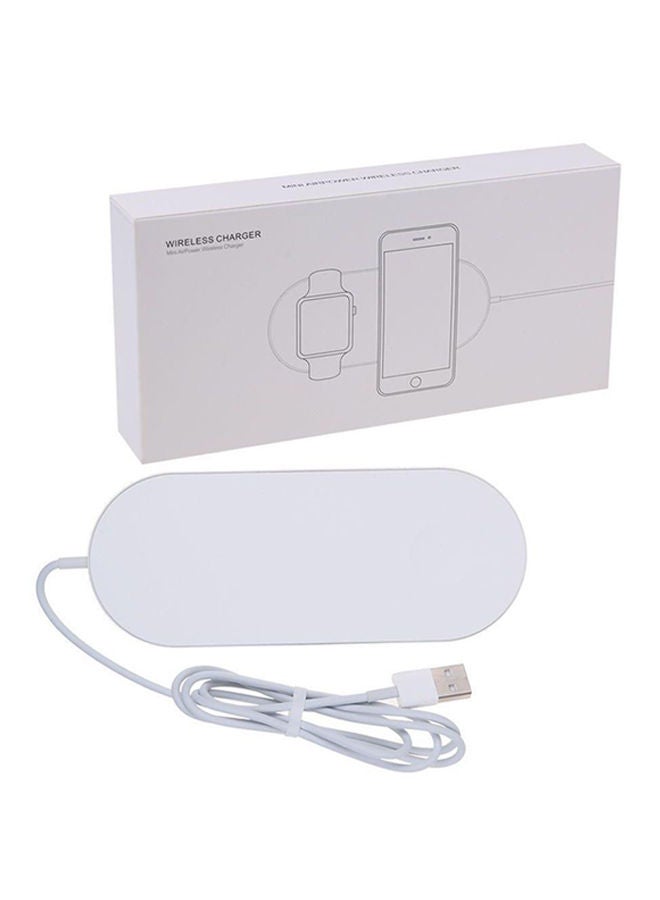 Loquat 2-In-1 Mini Airpower Wireless Fast Charger White - Image 1