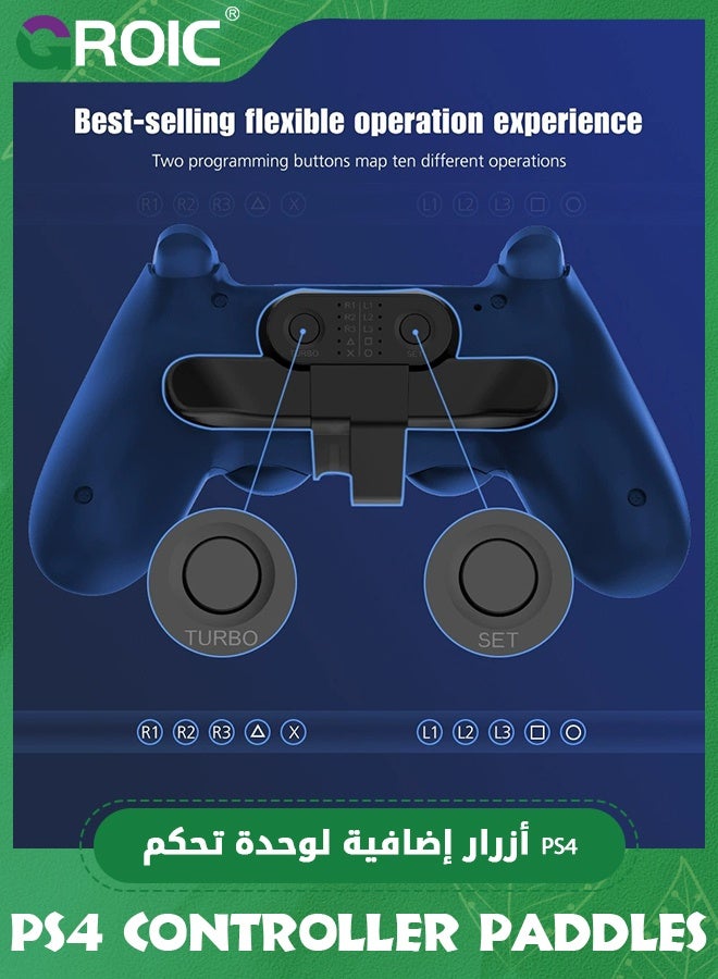 GROIC Controller Paddles for PS4, Ergonomic 10 Key Mappings Back Button Attachment Gaming Stuff Accessories for PS4 Controller  - Image 2