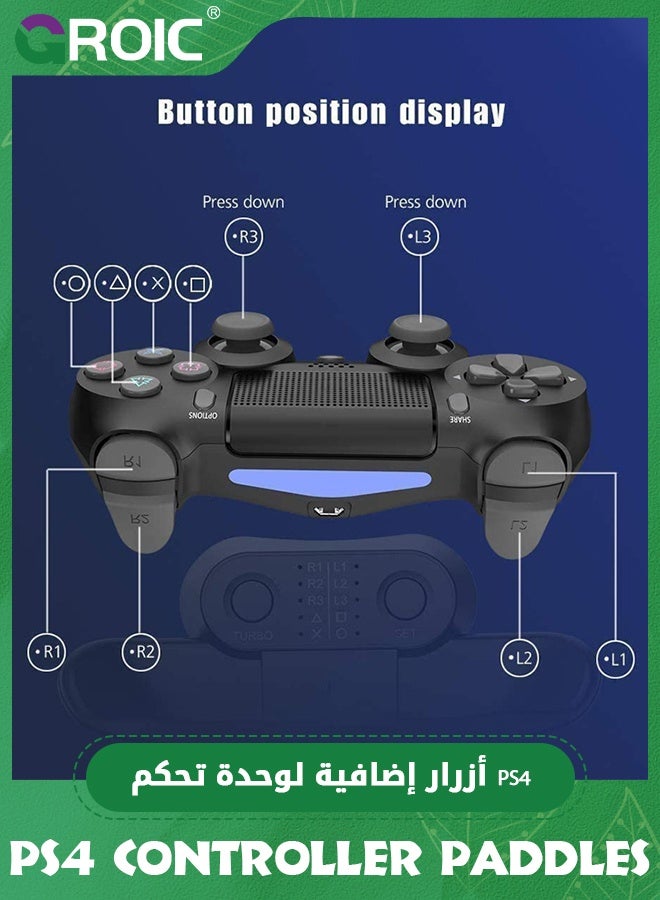 GROIC Controller Paddles for PS4, Ergonomic 10 Key Mappings Back Button Attachment Gaming Stuff Accessories for PS4 Controller  - Image 5