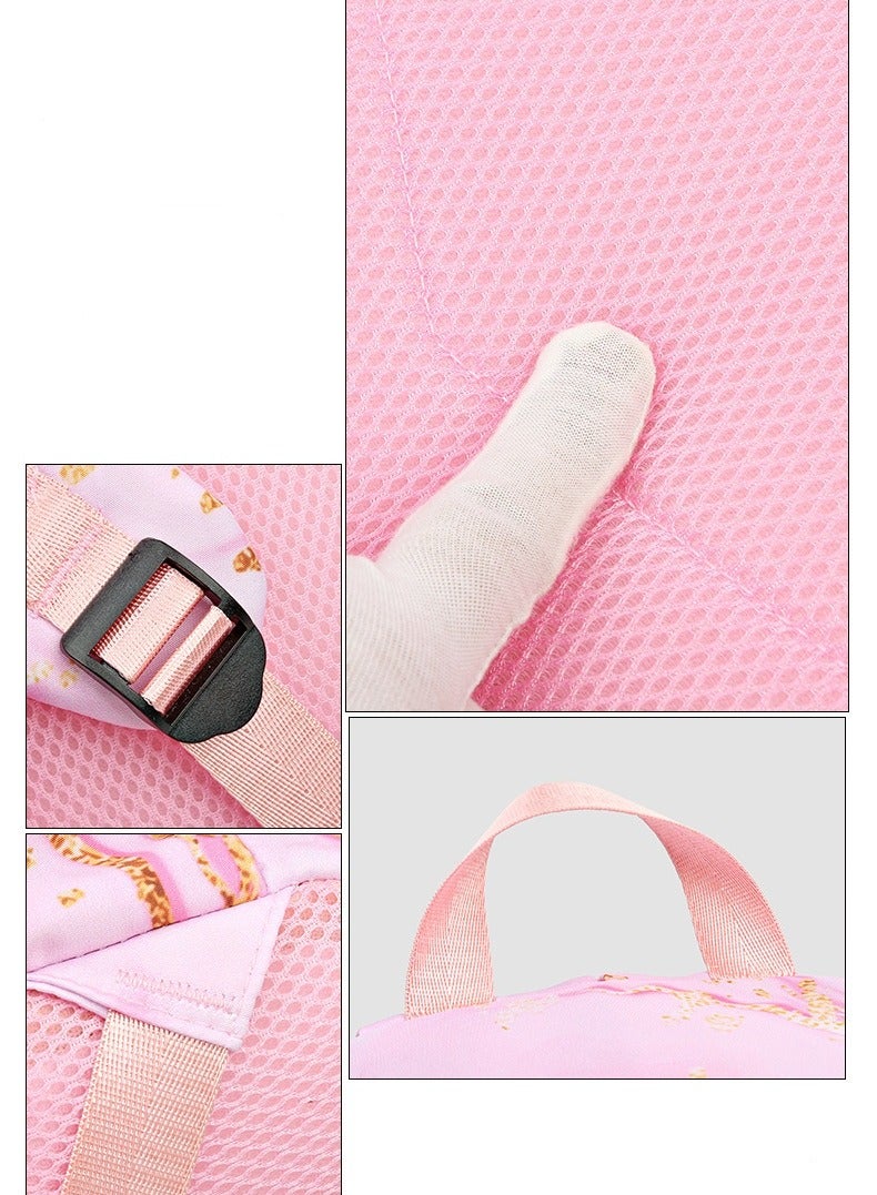 ستيتش حقيبة مدرسية مقاومة للماء بتصميم رمال متحركة ذهبية اللون من ستيتش، مناسبة للمرحلة الابتدائية والإعدادية، حقيبة ظهر للسفر للشباب، مقاس 31*43*15 سم، حقيبة غداء مقاس 27*20*20 سم، حقيبة أقلام رصاص، طقم من ثلاث قطع - Image 2