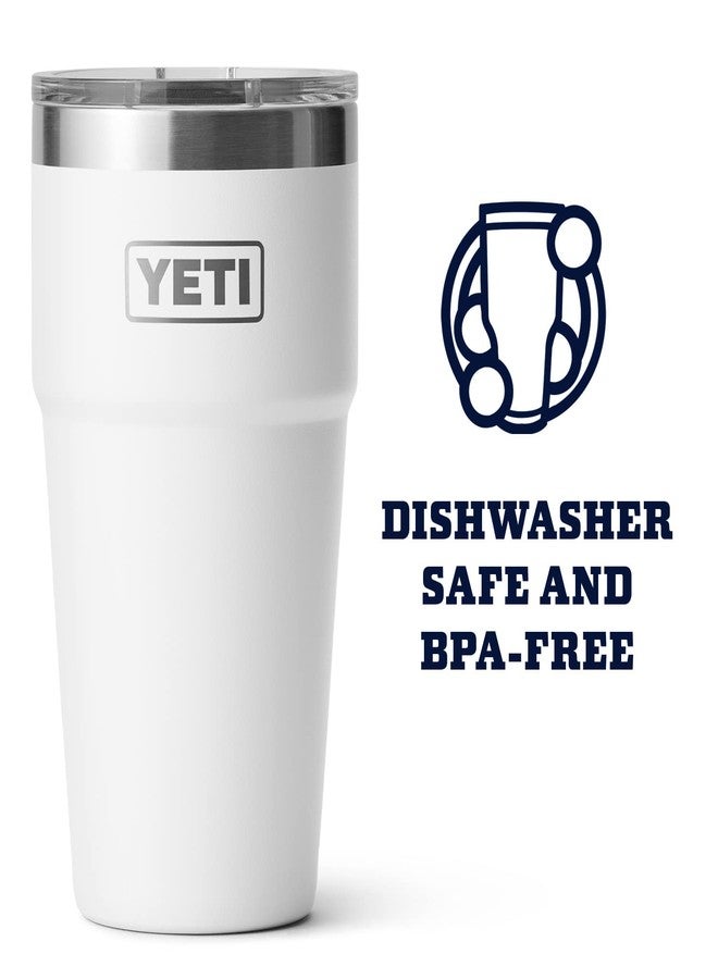 YETI Rambler Stackable Pint, Vacuum Insulated, Stainless Steel with MagSlider Lid, White - Image 3