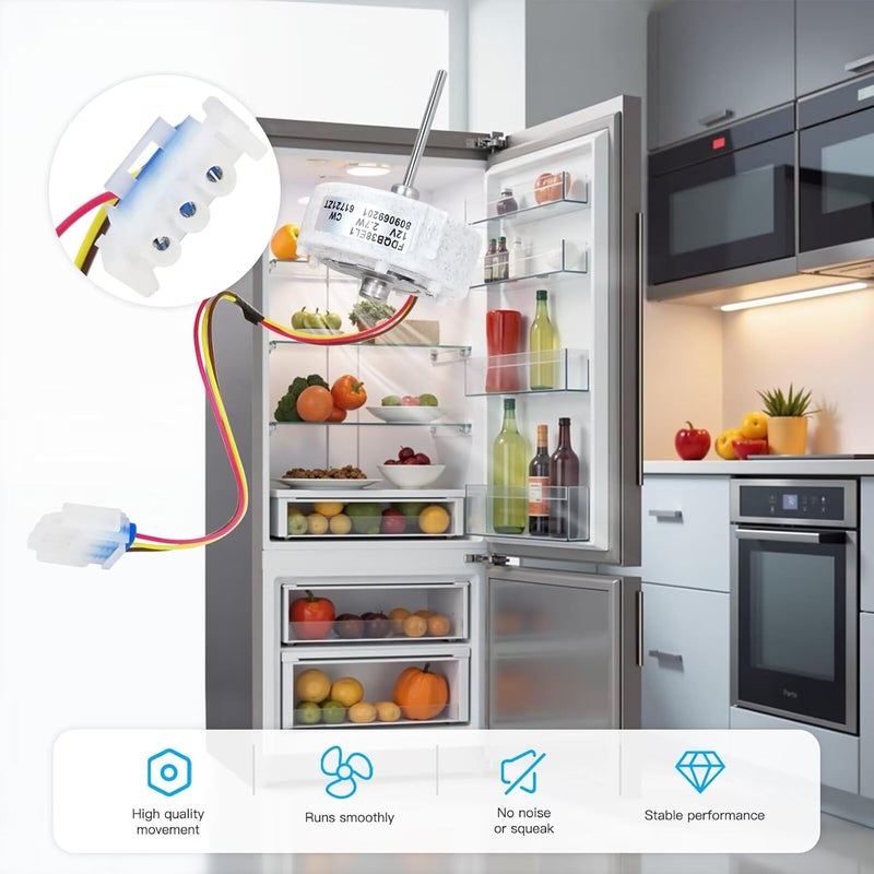 Upgraded Refrigerator Evaporator Fan Motor Compatible with Frigidaire FGSS2635TFA FGSS2635TFB FGSS2635TP7 FGSS2635TP8 - Image 5