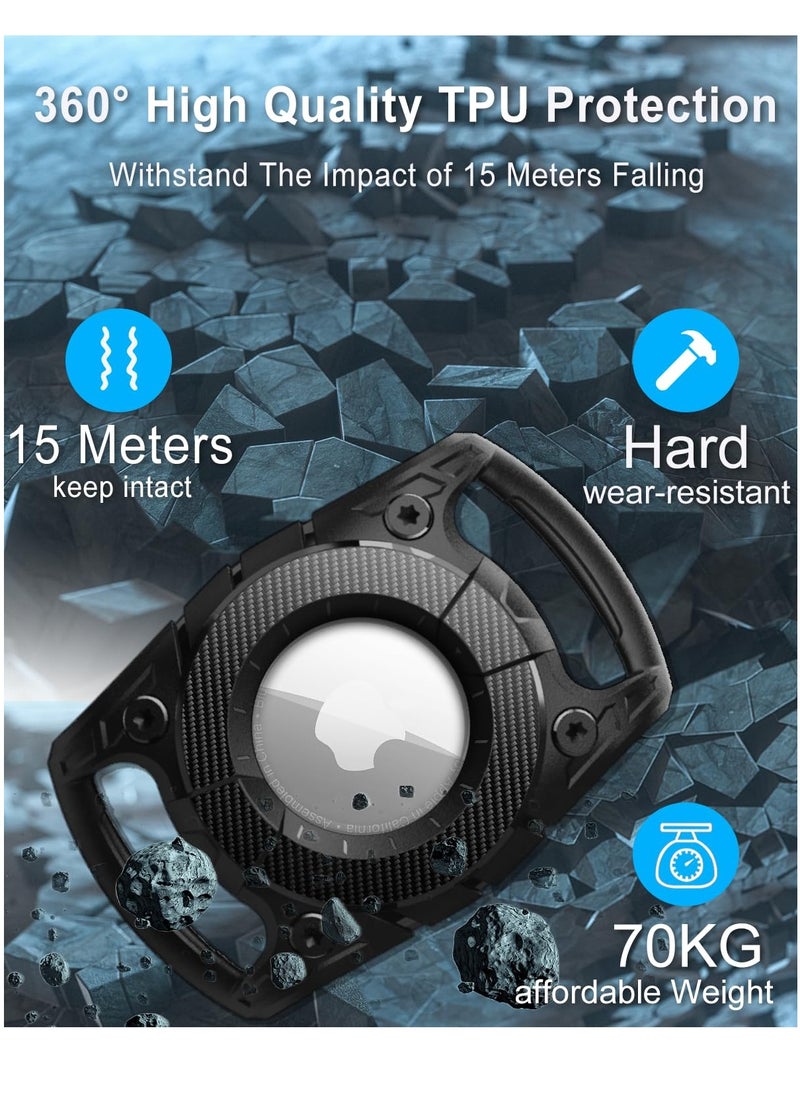 Excefore - AirTag Dog Collar Holder, IP68 Waterproof Airtag Holder for DOD Collar, Hard TPU Full Protection Suitable Air Tag Dog Collar, Airtag Watch Holder for Dog Collar, Compatible Apple Airtag - Image 1