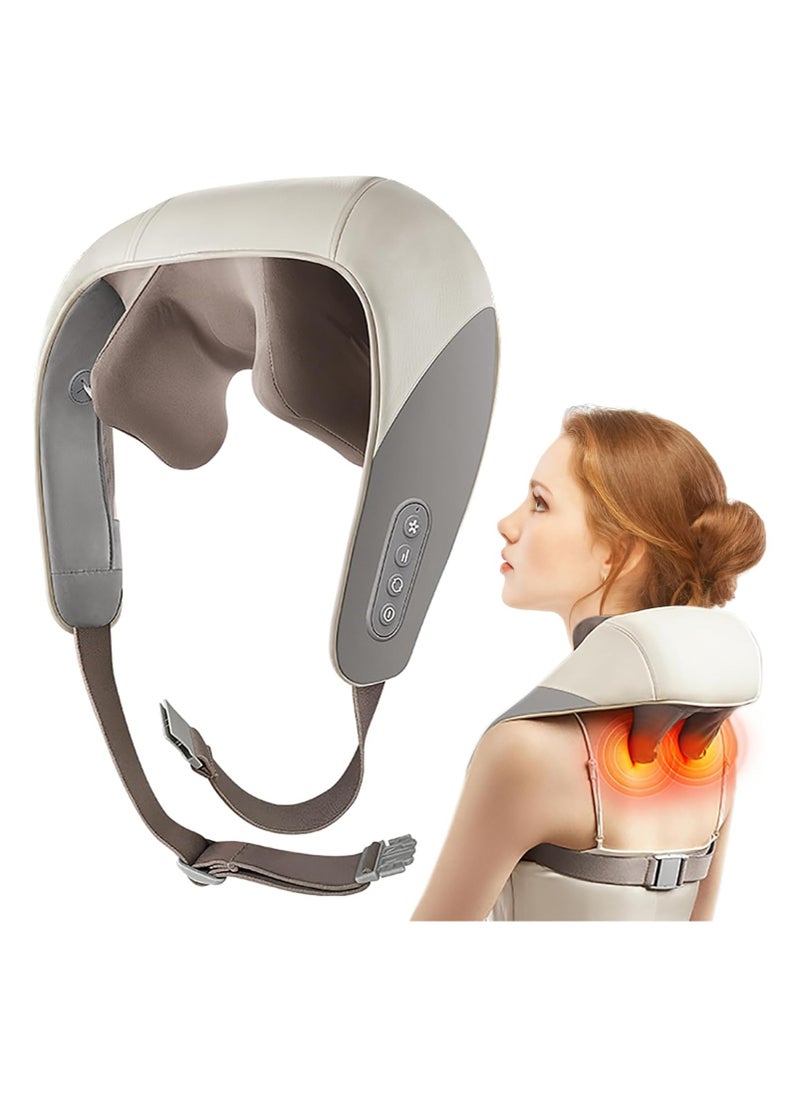 FARROBIZZ Shiatsu Neck Massager with Heat,Electric Back Shoulder Massager,Cordless Deep Tissue 4D Expert Kneading Massage Pillow for Neck, Traps, Back and Leg Pain Relief Gifts for Men Women Mom  - Image 1
