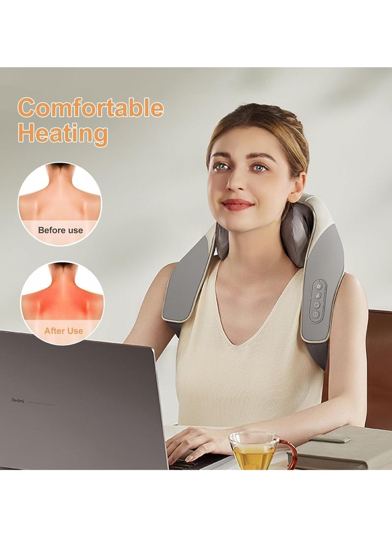 FARROBIZZ Shiatsu Neck Massager with Heat,Electric Back Shoulder Massager,Cordless Deep Tissue 4D Expert Kneading Massage Pillow for Neck, Traps, Back and Leg Pain Relief Gifts for Men Women Mom  - Image 3