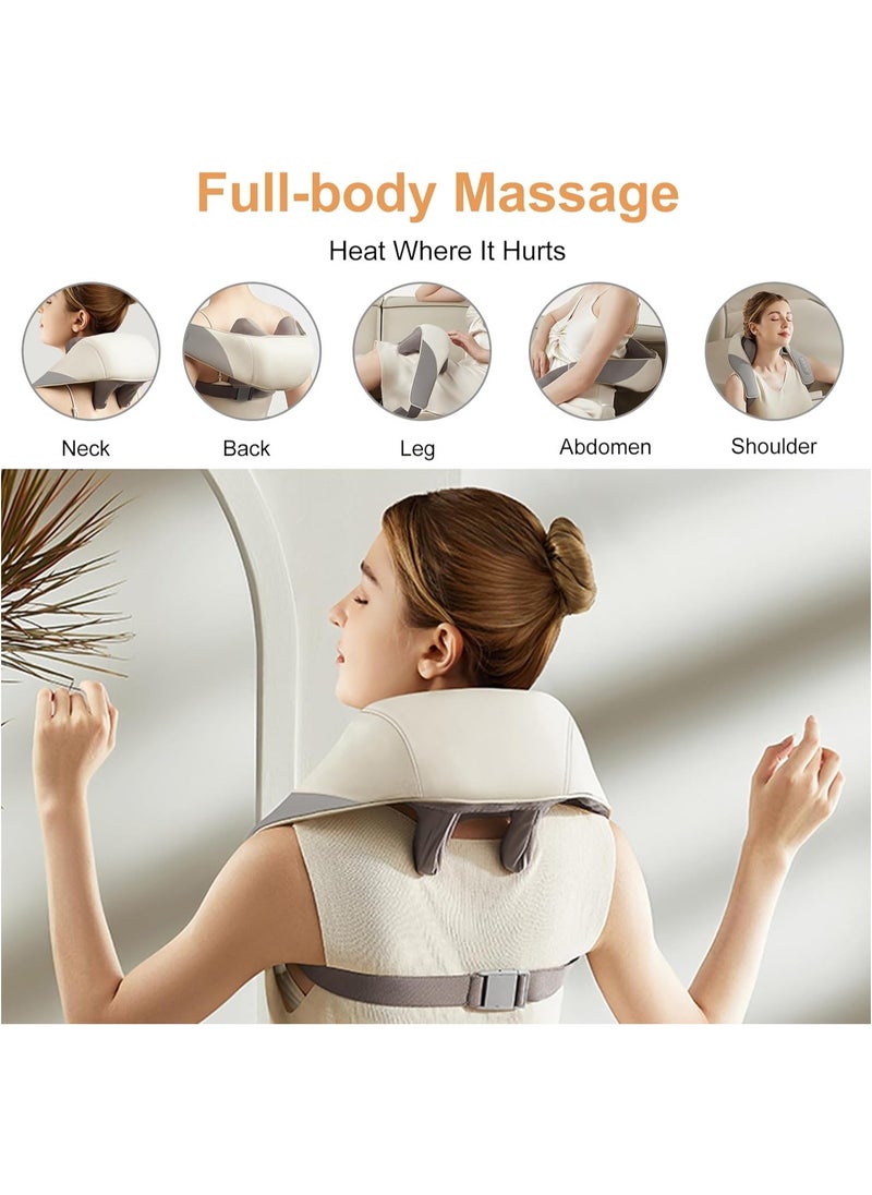 FARROBIZZ Shiatsu Neck Massager with Heat,Electric Back Shoulder Massager,Cordless Deep Tissue 4D Expert Kneading Massage Pillow for Neck, Traps, Back and Leg Pain Relief Gifts for Men Women Mom  - Image 5