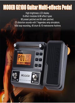 Mooer Multi-effects guitar pedal with 80 presets, 66 effects, looping (180 seconds) and expression volume pedal, headphone output  - Image 3