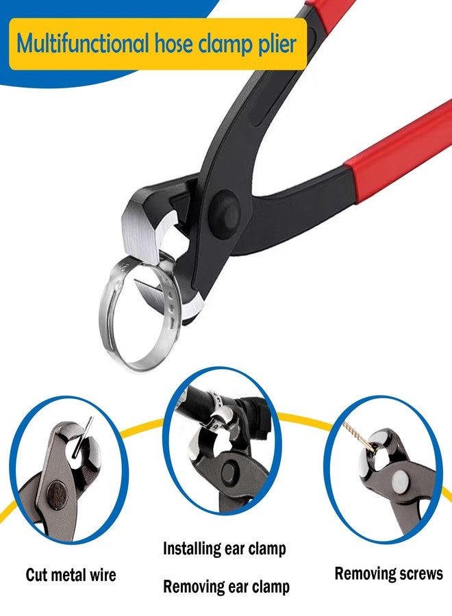 Seept 115PCS 6-28.6mm Single Ear Hose Clamps with Ear clamps plier 10-Sizes Crimp Hose Clamps for Auto,Home, Appliance, Pipe, Fuel Line Stepless Hose clamp with Crimp Clamps pincer - Image 4