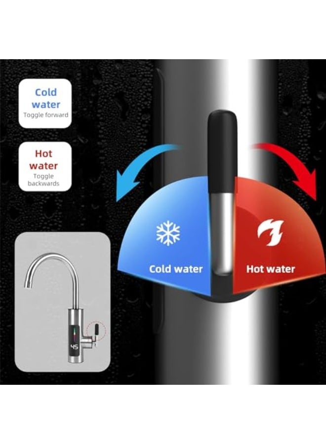 Instant Hot Water Tap Electric Heating Tap, Instant Water Heating Electric Tap with Led Digital Display, Instant Heater Hot Water Faucet for Kitchen - Image 5