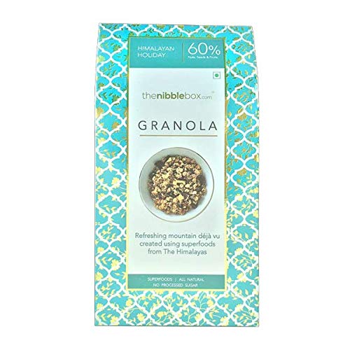Thenibblebox Himalayan Holiday Breakfast Granola Box 150g (54% dry fruits, vegan friendly, no refined sugar, no artificial flavours. - Image 1