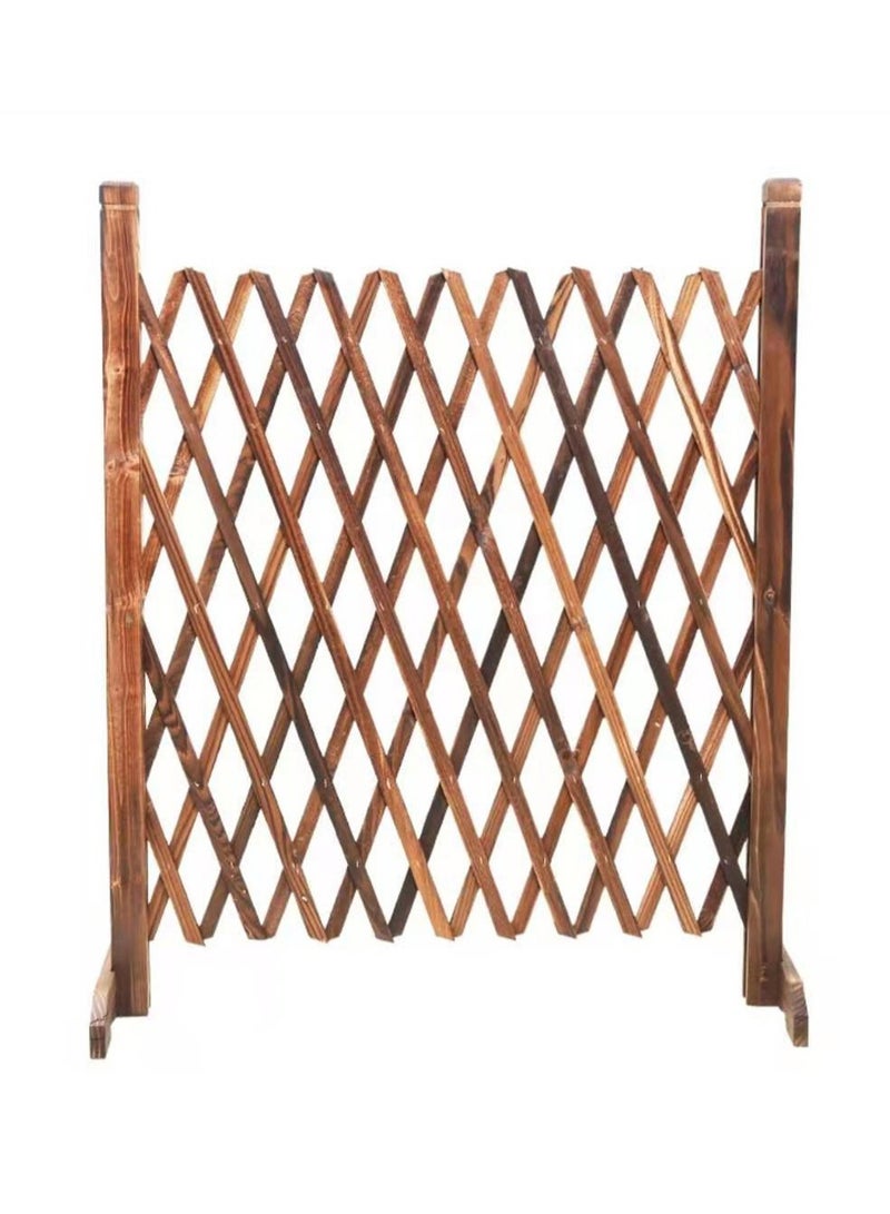 LINGWEI Expanding Trellis Wooden Fence Privacy Screen Freestanding Dog Safety Fence Durable Lightweight Extra Wide Wooden Expandable Folding Garden Fence - Image 1