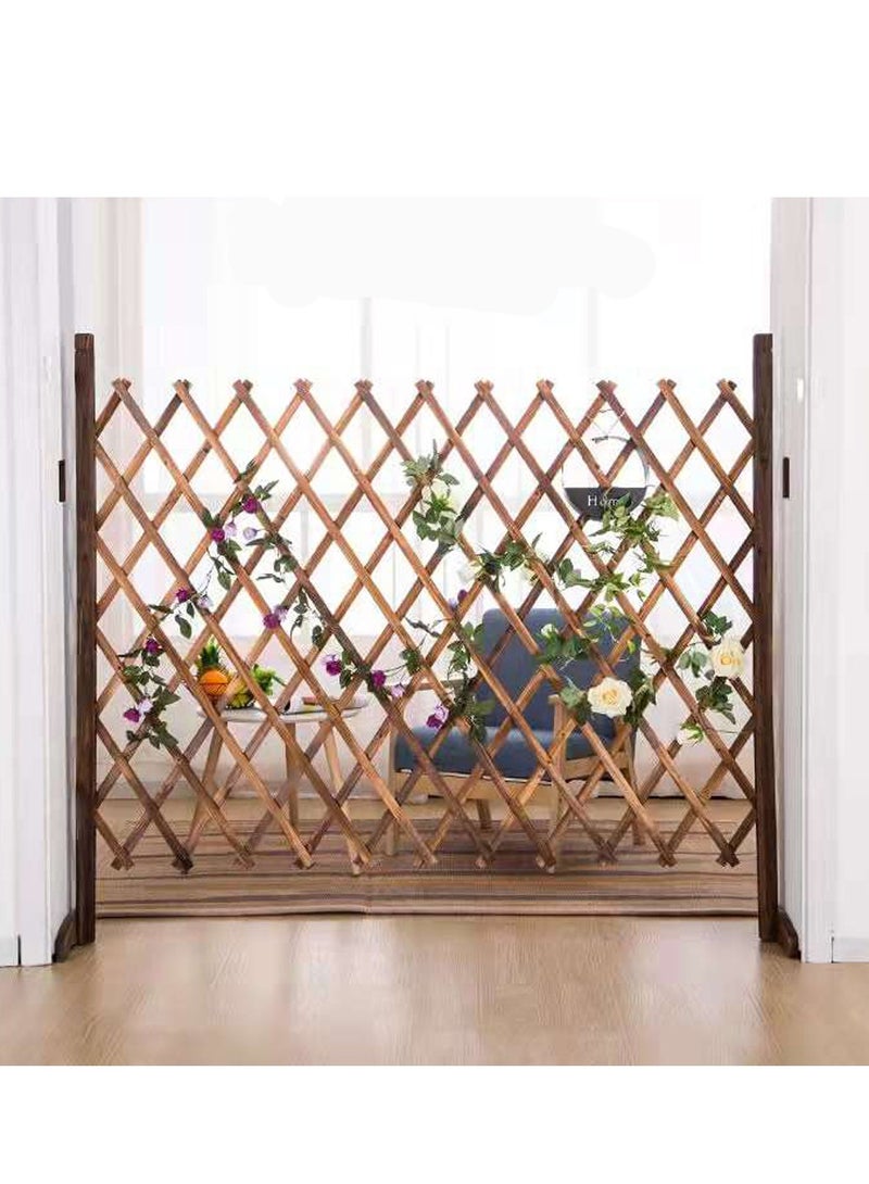 LINGWEI Expanding Trellis Wooden Fence Privacy Screen Freestanding Dog Safety Fence Durable Lightweight Extra Wide Wooden Expandable Folding Garden Fence - Image 5