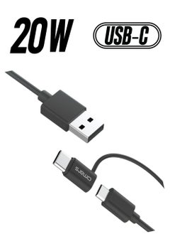 omars 2 in 1 Type-C Micro USB Charging and Data Cable 1.2 Meter  - Image 1