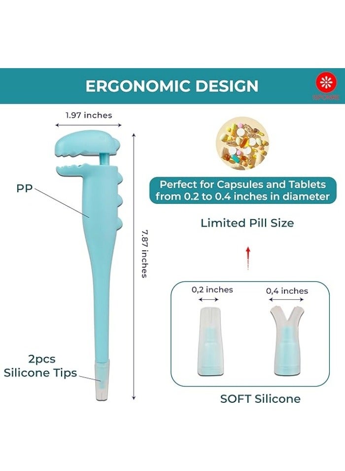 Pet Pill Shooter, Safe & Easy Pill Popper with 2 Premium Soft Silicone Tips for Cats and Dogs, Acts as Pet Piller, Medicine Feeder, Pill Pusher, Pill Dispenser, Cat and Dog Pill Shooter - Image 2