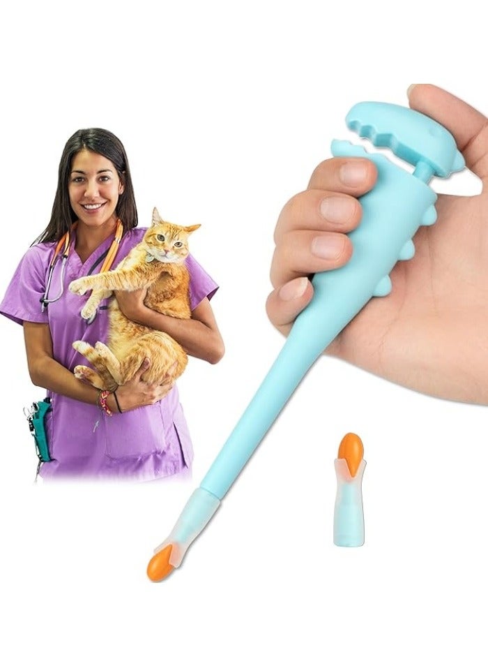 Pet Pill Shooter, Safe & Easy Pill Popper with 2 Premium Soft Silicone Tips for Cats and Dogs, Acts as Pet Piller, Medicine Feeder, Pill Pusher, Pill Dispenser, Cat and Dog Pill Shooter - Image 1