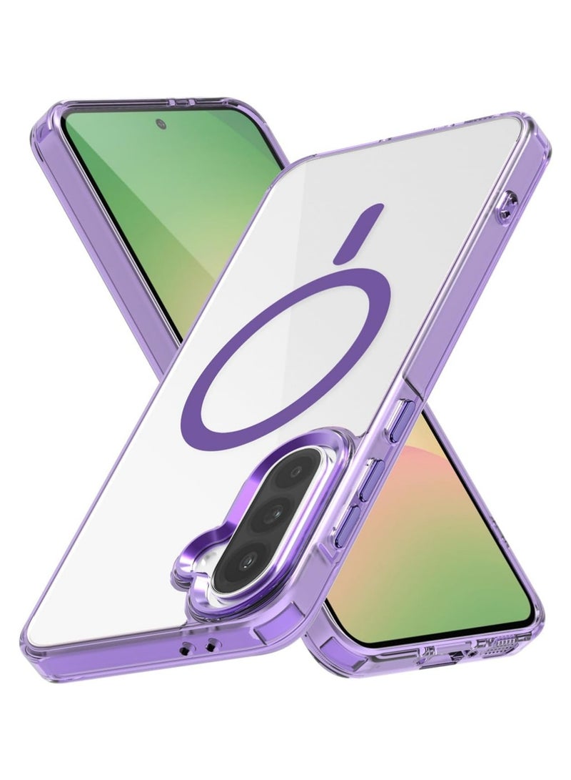 X-level for Samsung Galaxy A56/A36 5G Case [Compatible with Magsafe Wireless Charging] Magnetic Back Cover Clear Samsung Galaxy A56/A36 Rugged Best Phone Case Purple - Image 1