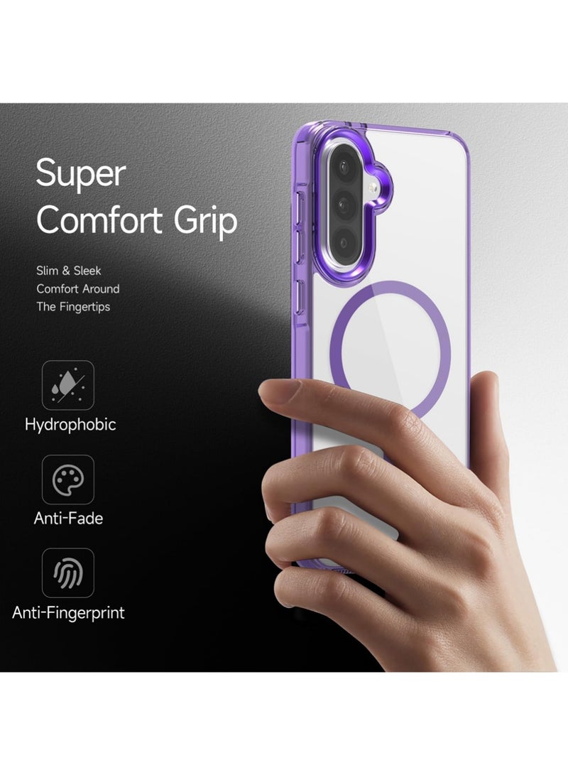 X-level for Samsung Galaxy A56/A36 5G Case [Compatible with Magsafe Wireless Charging] Magnetic Back Cover Clear Samsung Galaxy A56/A36 Rugged Best Phone Case Purple - Image 5