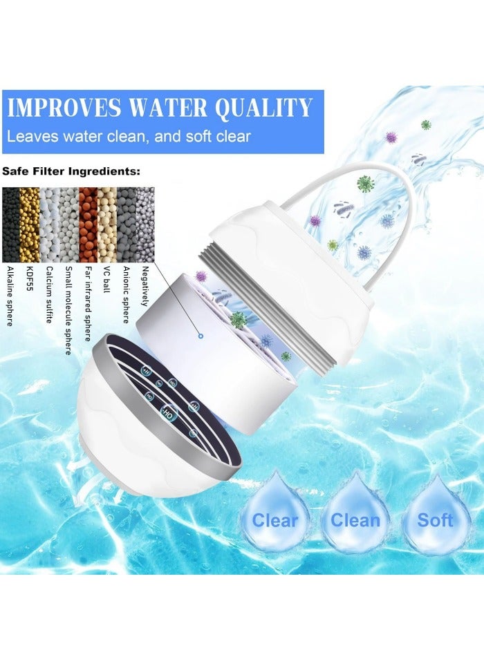 فلتر حمام - يزيل المئات من الملوثات، خالي من مادة BPA، ينقي مياه الاستحمام لبشرة وشعر أكثر صحة. - Image 4