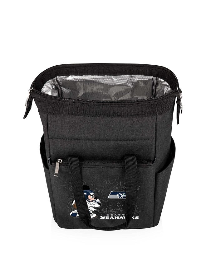 PICNIC TIME NFL Mickey Seattle Seahawks On The Go Lunch Bag - Soft Cooler Lunch Box - Insulated Lunch Bag, (Black) - Image 2