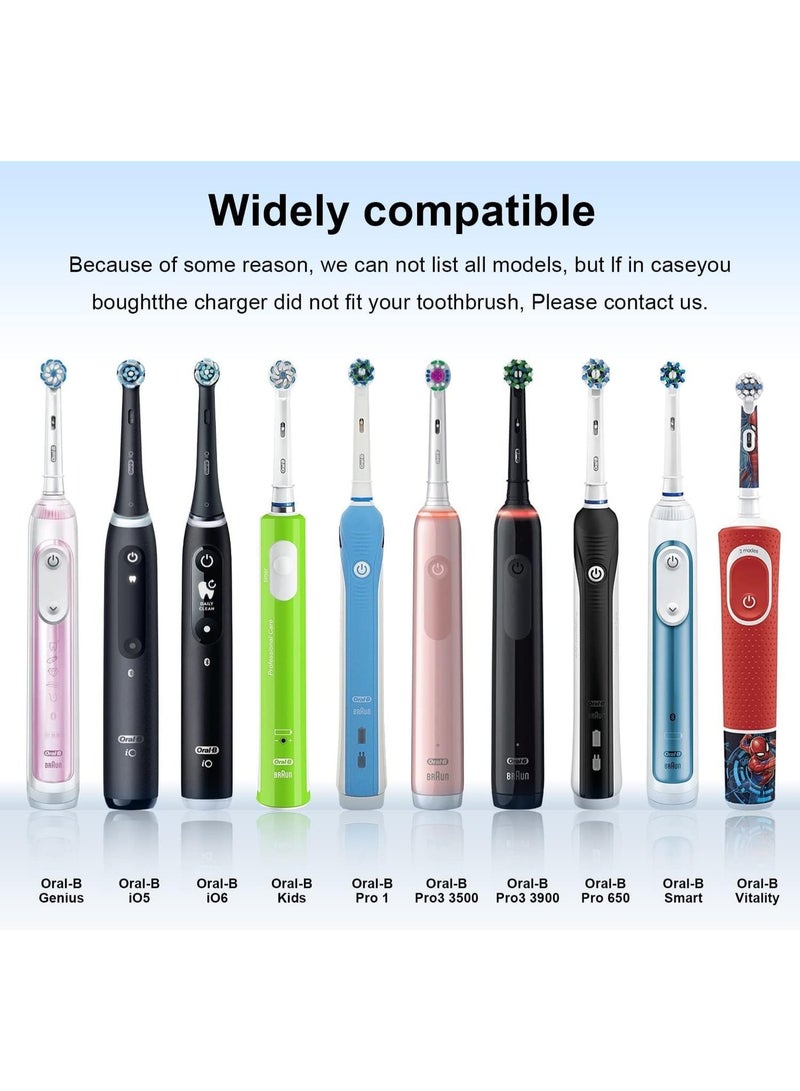 شابية شاحن USB لفرشاة الأسنان الكهربائية Braun Oral-B 3757، قاعدة شحن استقرائية، محطة شحن محمولة، Oral-B IP67 مقاومة للماء، سلك طاقة محمول 5 فولت. - Image 2