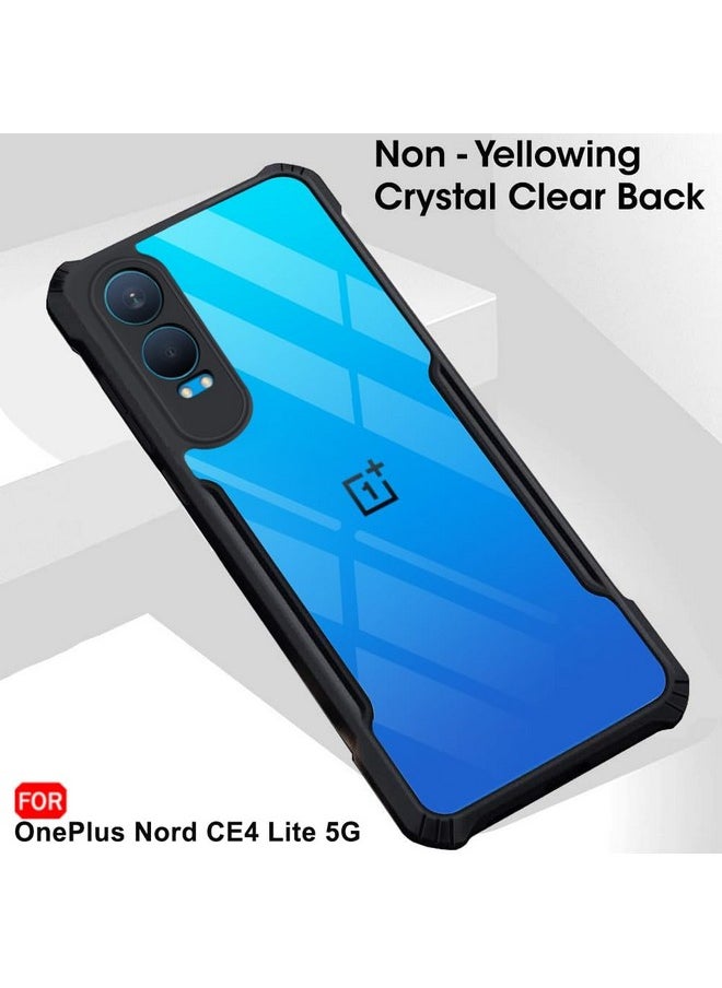 TheGiftKart - TheGiftKart Crystal Clear Back Cover Case for OnePlus Nord CE 4 Lite 5G | 360 Degree Protection | Protective Design | Transparent Back Cover Case for OnePlus Nord CE4 Lite 5G (PC & TPU, Black Bumper) - Image 1