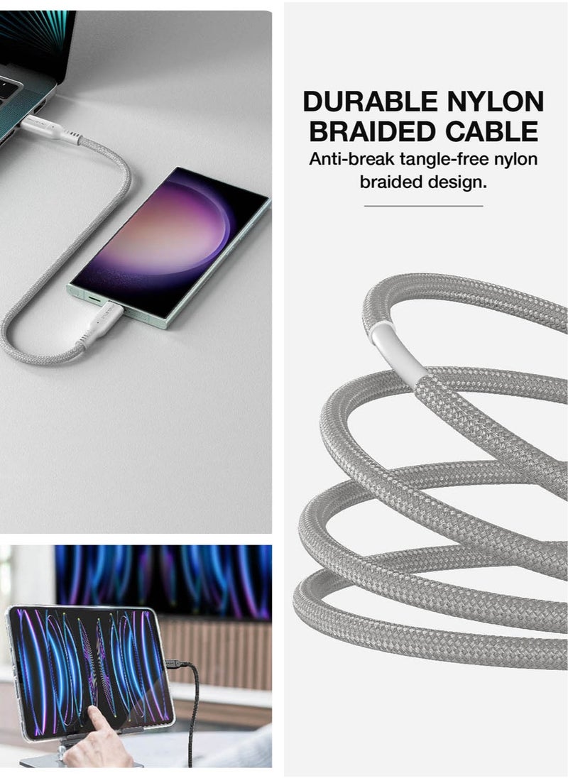 AMAZINGthing - Thunder Pro USB-C to USB-C cable USB 3.2 Gen 2 PD Fast Charge 240W  Data Sync 20 Gbps Ultra HD 4k 60Hz [1.2 Meter] - Grey - Image 1