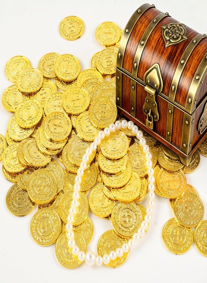 REGUICORP عملات ذهبية بلاستيكية من ريجيكورب، 110 قطعة، عملات مزيفة لألعاب القراصنة، قطع لعب، عملات ذهبية مزيفة بكميات كبيرة لألعاب الطاولة، البحث عن الكنز، مكافآت الصف، لوازم حفلات ذات طابع مغامرات - Image 3