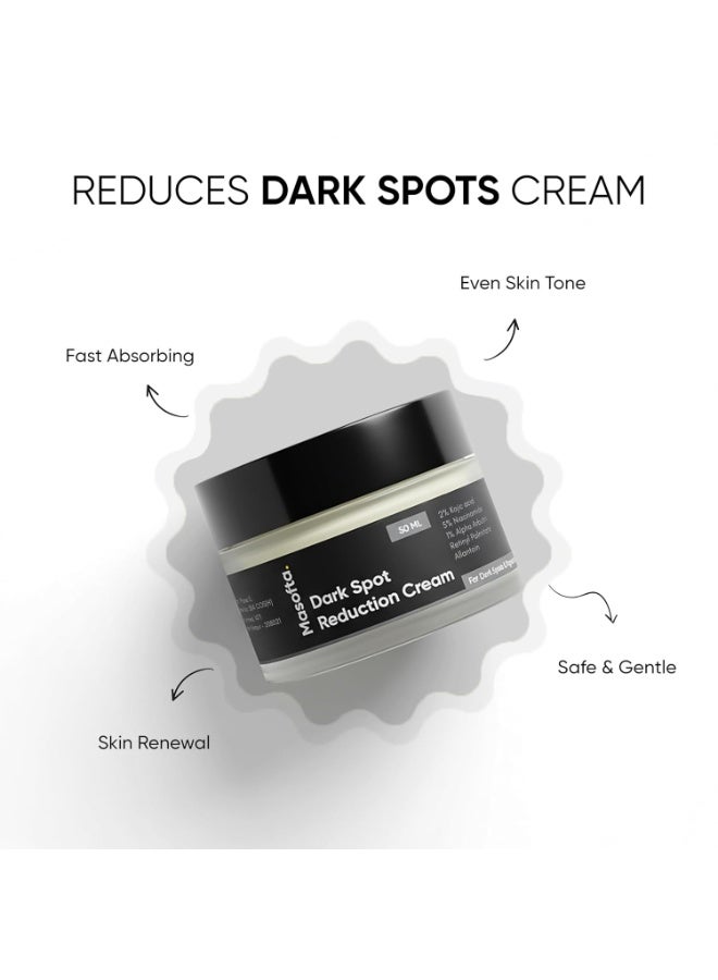 Masofta dark Spot Reduction Cream for Pigmentation, Melasma, Acne Marks, Underarms, Neck with Kojic Acid & Alpha Arbutin - 50g - Image 4