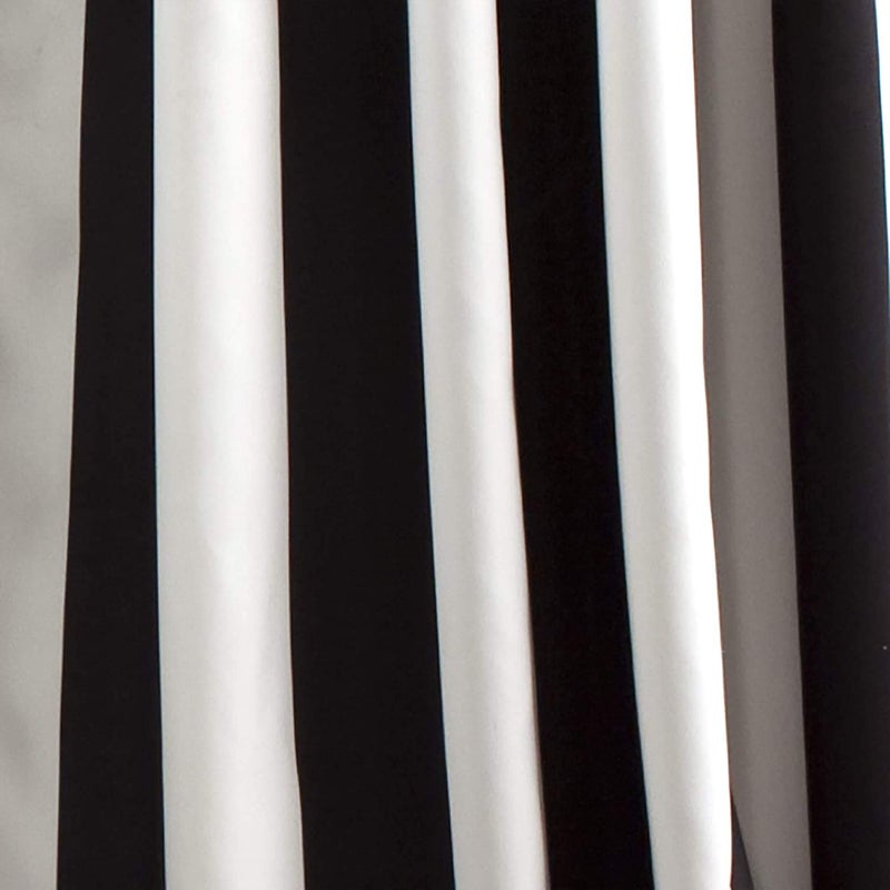 Lush Decor, Black Wilbur Stripe Light Filtering Window Curtain Panel Pair, 108" x 52", 52" W x 108" L - Image 4