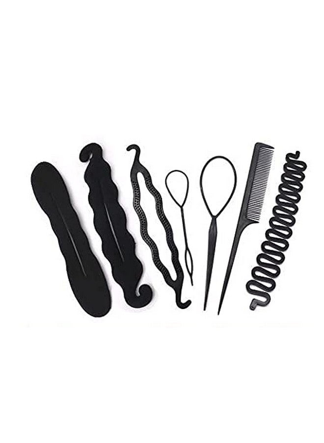 CHANDERKASH Pack of 7; Fashion Combo Hair Styling Bun Maker Hair Tool Accessories for Womens|Puff Juda Bun Shaper |Messy Bun Scrunchie - Image 1