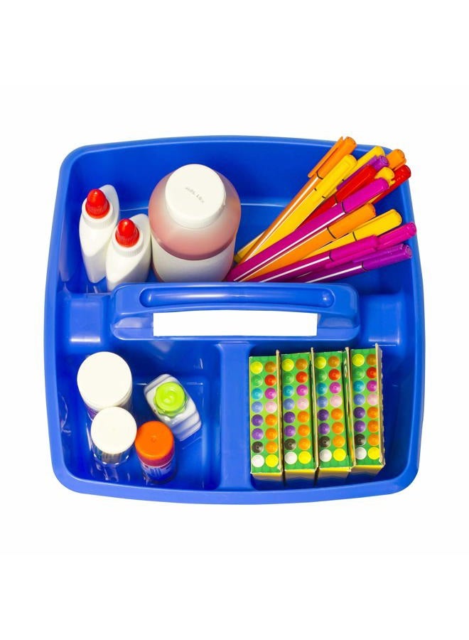 Storex 3-Compartment Small Caddy – Multipurpose Classroom Organizer with Handle, Assorted STEAM Colors, 6-Pack (00940A06C) - Image 3