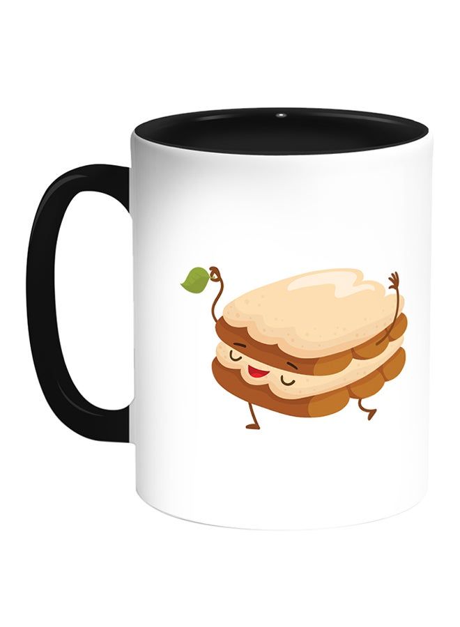 RKN Food - Cake Printed Coffee Mug White/Black 11ounce - Image 2