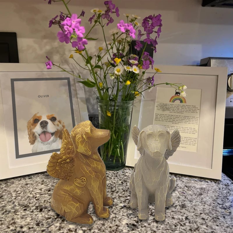 Tsyulog Angel Memorial Figurine for Dog Loss - Rainbow Bridge Pet Bereavement Gift, Dog Mom Gift - Image 3