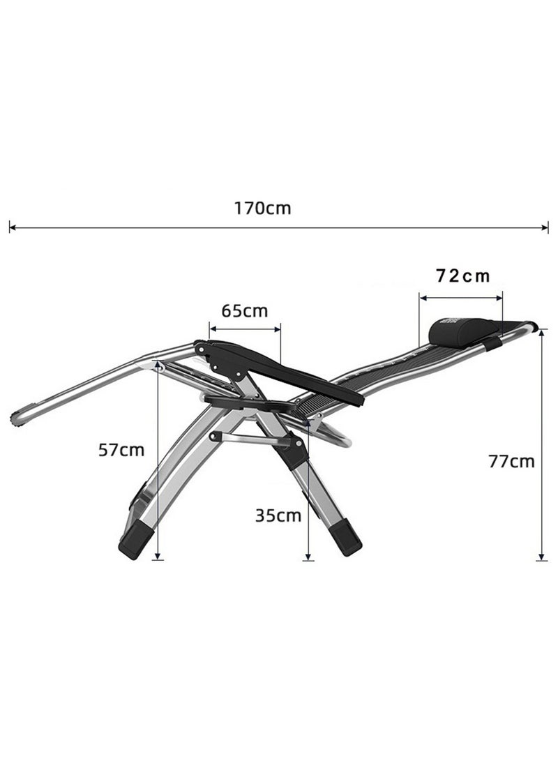 Camping Chair Foldable Reclining Lounge Chair Outdoor Beach Chair Relaxing Chair Modern Leisure Recliner Chair Comfortable Sun Loungers Side Garden Chair for Patio Balcony Pool Garden