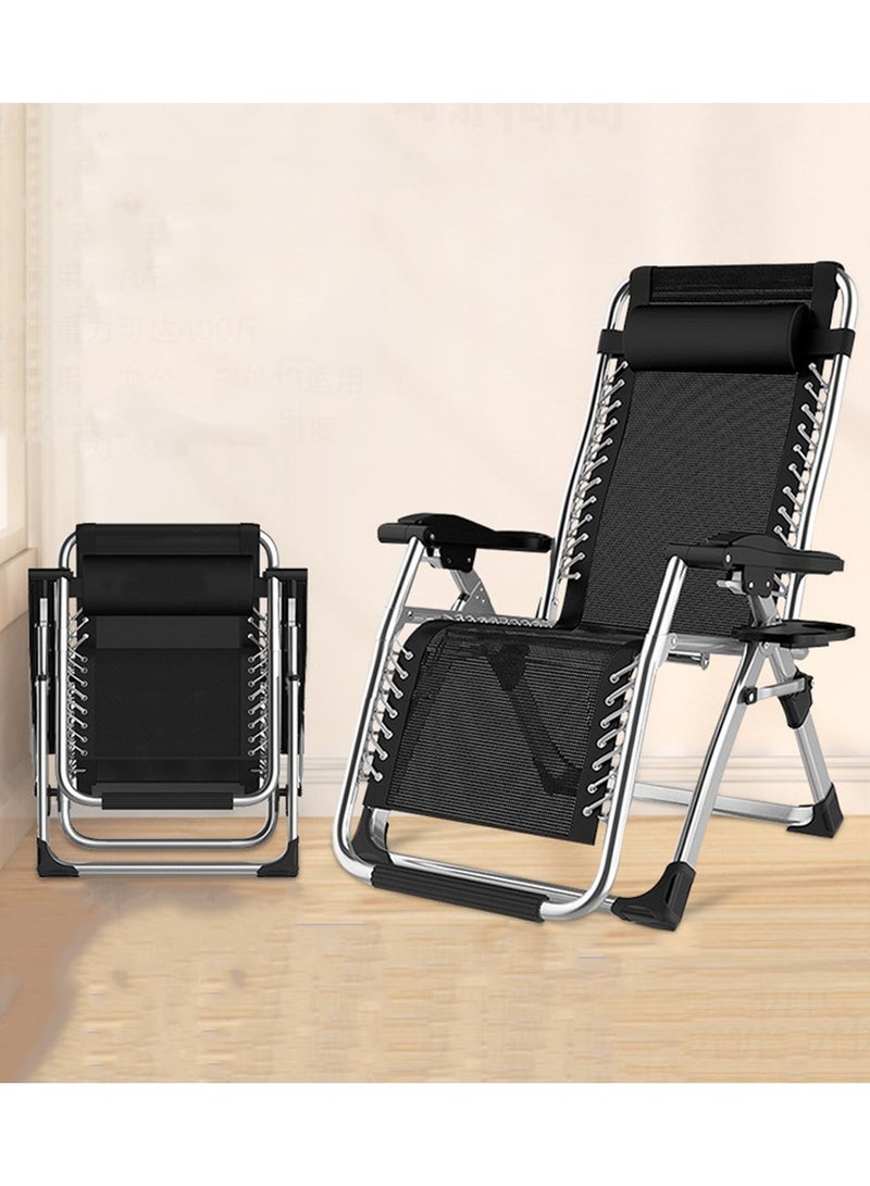 Camping Chair Foldable Reclining Lounge Chair Outdoor Beach Chair Relaxing Chair Modern Leisure Recliner Chair Comfortable Sun Loungers Side Garden Chair for Patio Balcony Pool Garden