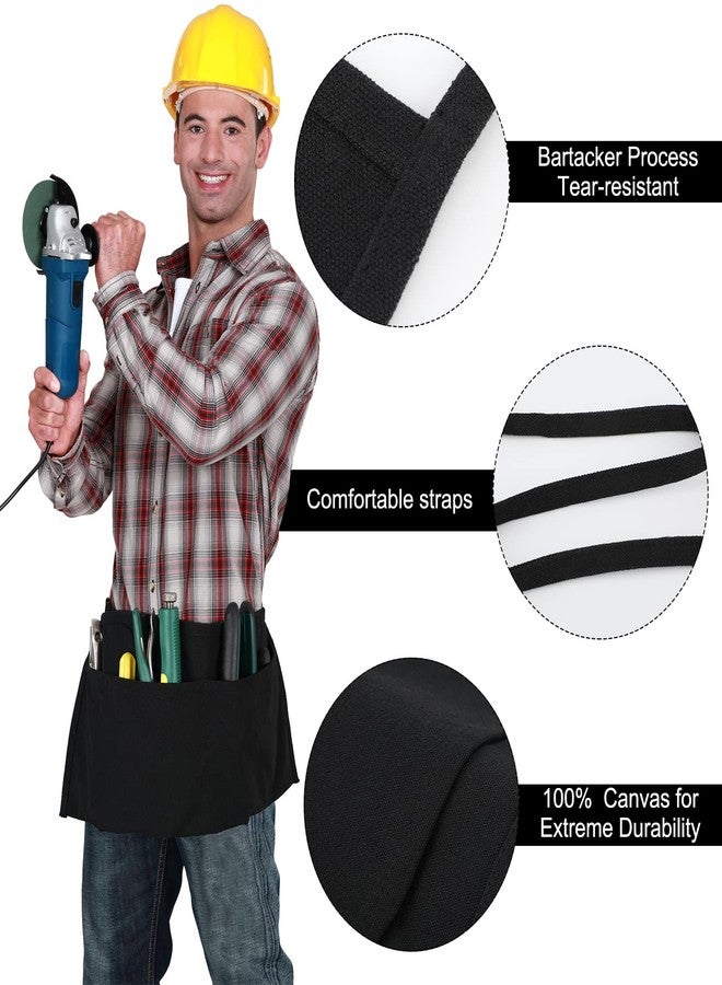 JenPen 6 Pcs Nail Apron Canvas Waist Apron Bulk for Carpenters with 2-pocket Work Unisex Cloth Tool Belt Washable Utility for Men Women Adults Woodworkers, Artists, and Other Crafts People - Image 3