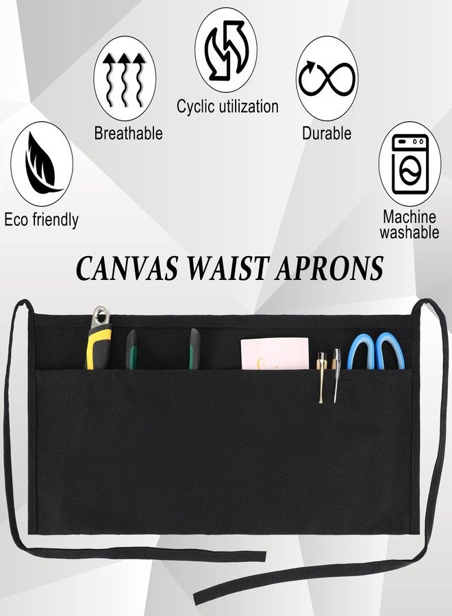 JenPen 6 Pcs Nail Apron Canvas Waist Apron Bulk for Carpenters with 2-pocket Work Unisex Cloth Tool Belt Washable Utility for Men Women Adults Woodworkers, Artists, and Other Crafts People - Image 4